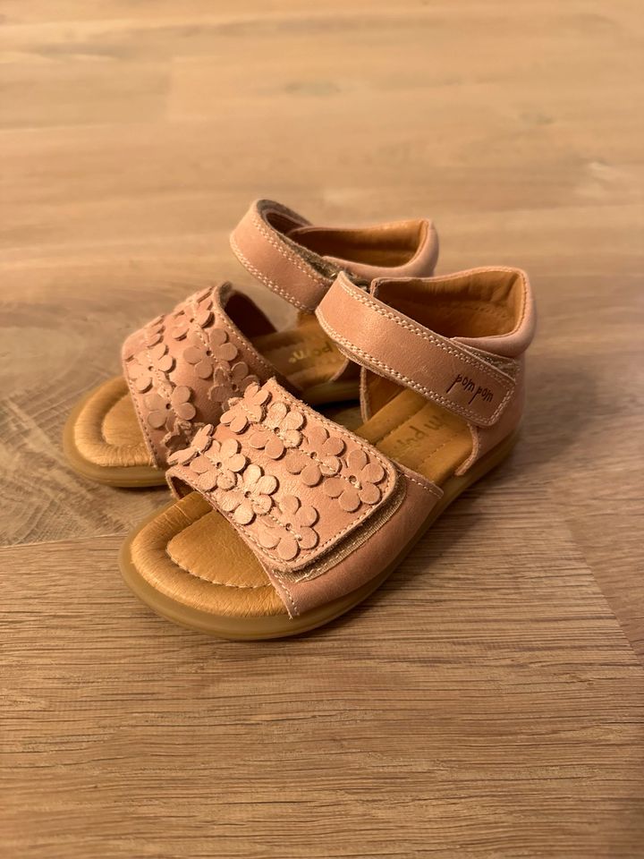 Kinder Sandalen Leder Pom Pom 25 altrosa in Griesheim