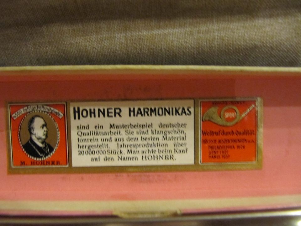 alte M. Hohner Mundharmonika 7330 / 40 M1 in C mit Etui !!! in Eystrup