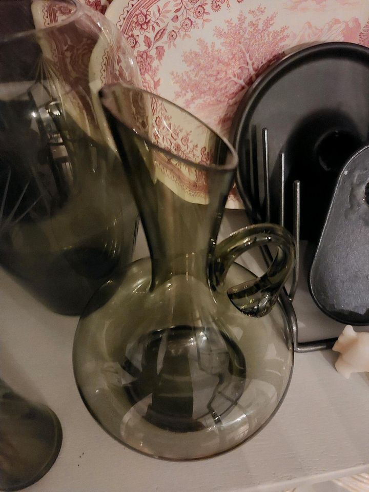 Mid century Rauchglas Vase in Bobingen