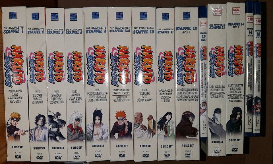 Naruto Shippuden DVD & Bluray Staffel Box Sammlung in Murnau am Staffelsee