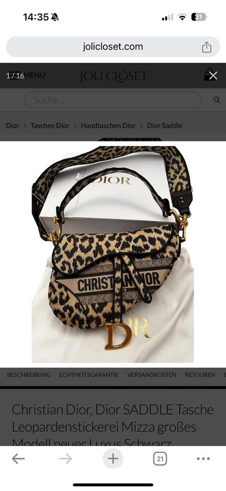 Dior saddle bag leopard hotsell