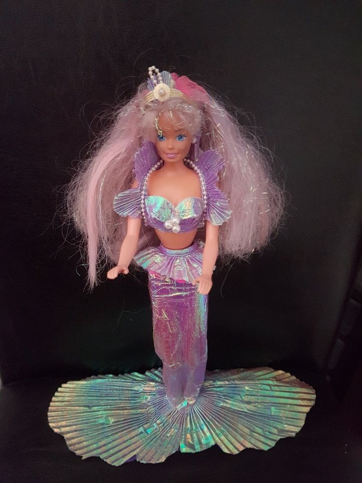 Barbie Puppe, Meerjungfrau, rosa Glitzer Haare, Hair Mermaid 1993 in Wismar