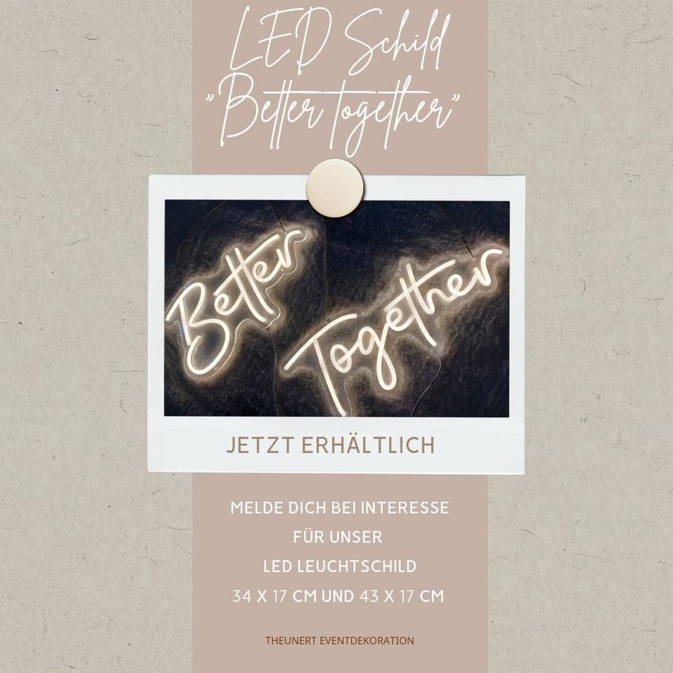 Vermietung LED Holzschild Schild Mr&Mrs weiß Hochzeit Deko mieten in Bielefeld