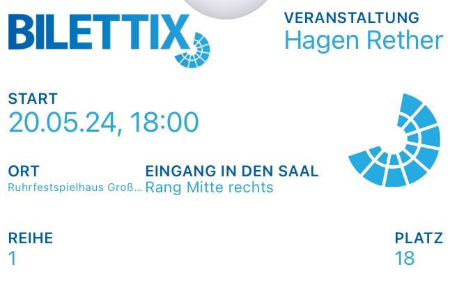 2 Karten für Hagen Rether am Montag den 20.05. um 18:00 in RE in Gladbeck
