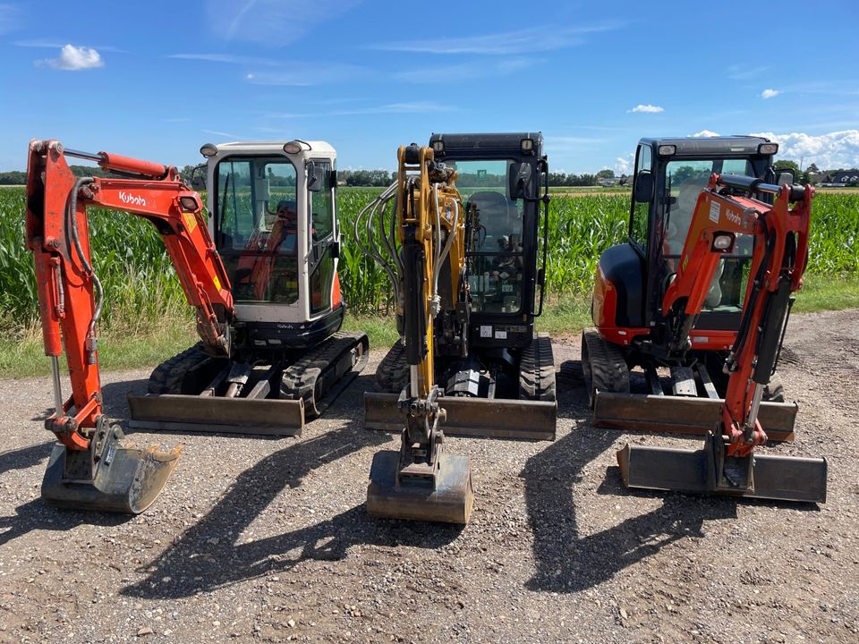 Bagger, Kubota, Kx-19, Mieten, Vermietung, U27-4, Minibagger in Euskirchen