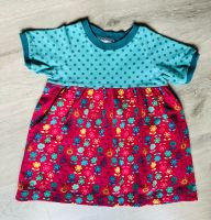 Kleid Kurzarm Größe 92 handmade türkis magenta Blumen elastisch Niedersachsen - Walsrode Vorschau