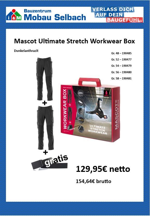 Mascot Ultimate Stretch Workwear Box verschiedene Größen in Köln