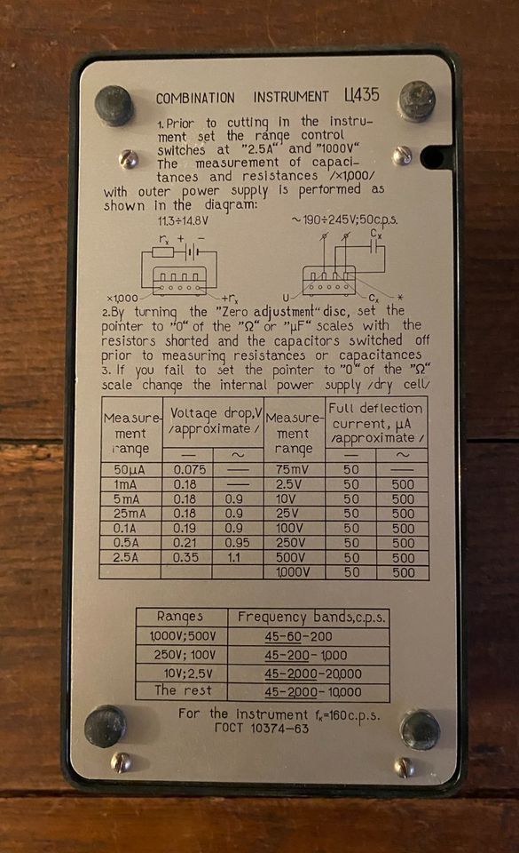 Altes russisches Multimeter, Messgerät mit Anl. in der Metallbox in Norden