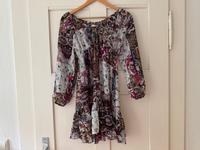 ❗ Gr. M / 38 transparentes kurzes Kleid Longbluse Blumen bunt Leipzig - Schleußig Vorschau
