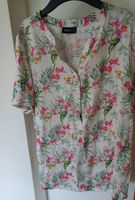 Bluse kurzarm Blumen pink bunt Creme Gr. 38 von Janina Hessen - Vellmar Vorschau