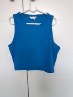 H&M Crop Kurz Top gerippt Shirt Gr.L blau neu ungetragen Bielefeld - Stieghorst Vorschau