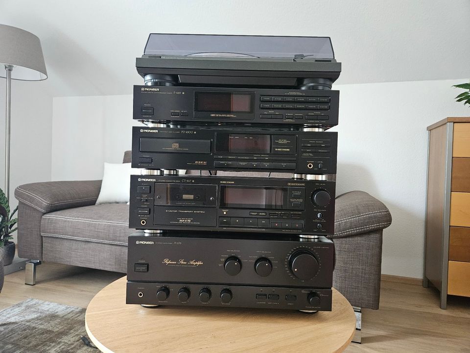 Hifi-Anlage Pioneer inkl. Verstärker A-676 und passendem Rack in Bad Münster-Ebernburg