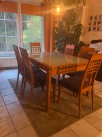 Tisch mit Stühlen, ausziehbar mit Glasplatte Nordrhein-Westfalen - Overath Vorschau