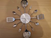 Wanduhr Uhr Küchenuhr Besteck witzig Gabel Löffel Silber Niedersachsen - Lemförde Vorschau