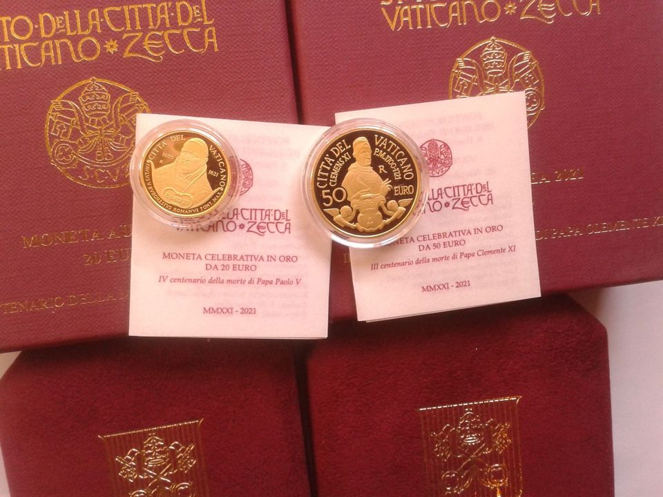 20+50 euro 2021 PP Vatikan Gold 21g Gold Papst Franziskus in München