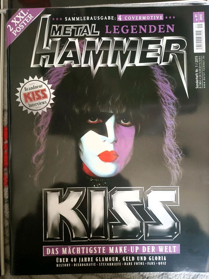 KISS METAL-HAMMER SONDERAUSGABE MIT LIMTIERTEN VINYL SINGLES NEU in Bösleben-Wüllersleben