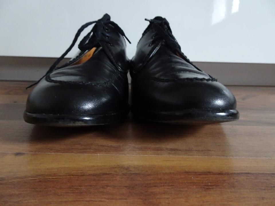 Schwarze Halbschuhe aus Leder von Gotthard, Gr. 8 1/2 G (43) in Langenzenn