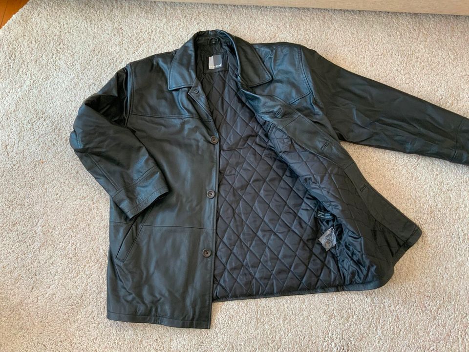 *Neu*  gefütterte Herrenlederjacke, schwarz, Gr. 50 in Berlin