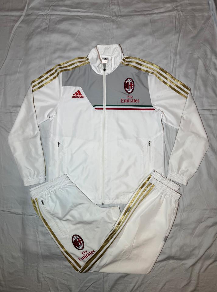 Adidas AC Milan Mailand Trainingsanzug Tracksuit Weiß Gold in Neuenstadt