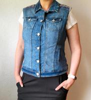 Frapp Jeansweste L/XL 40/42 Jeans Jacke Weste Ibiza Guess Zara Bayern - Fürth Vorschau