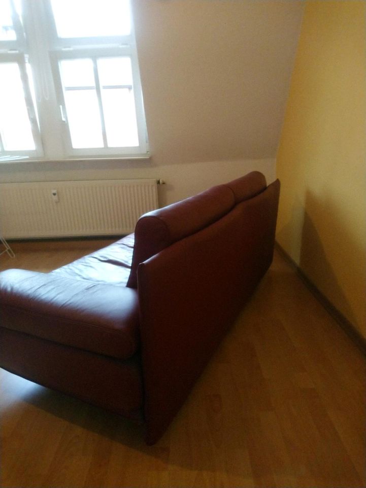 Ledersofa rot Rolf Benz Couch in Jena