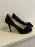 Satin Pumps Peeptoes High Heels 38,5 schwarz hochwertig Bayern - Schechen Vorschau