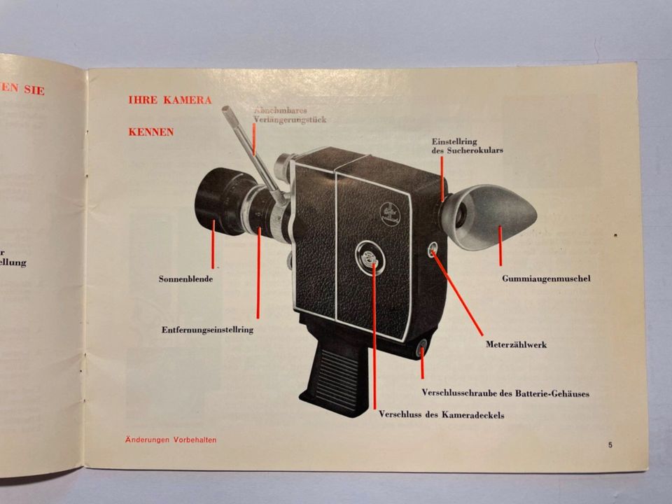 Bedienungsanleitung Gebrauchsanweisung Bolex Zoom K1 Normal-8 in Melle