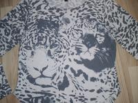 Madonna Pullover Tiger Animal Gr. M weiß grau Bayern - Eckental  Vorschau