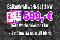 ☀️ Balkonkraftwerk im 1 kW-Set - Solis - Ja Solar All Black - PV Photovoltaik Solar renewable energy Berlin - Marzahn Vorschau