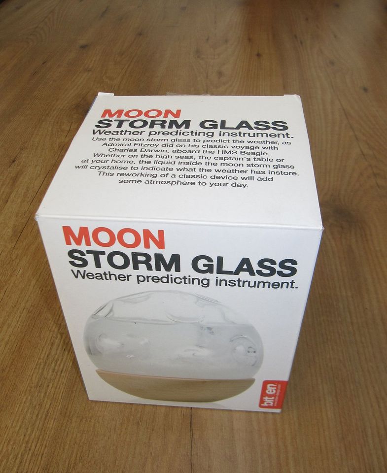 Sturmglas Moon Storm Glas Wettervorhersage, mit Anleitung und OVP in Polling