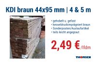 Konstruktionsholz KDI braun 44x95 mm, 4 & 5 m | 2,49 €/lfdm Schleswig-Holstein - Wilster Vorschau