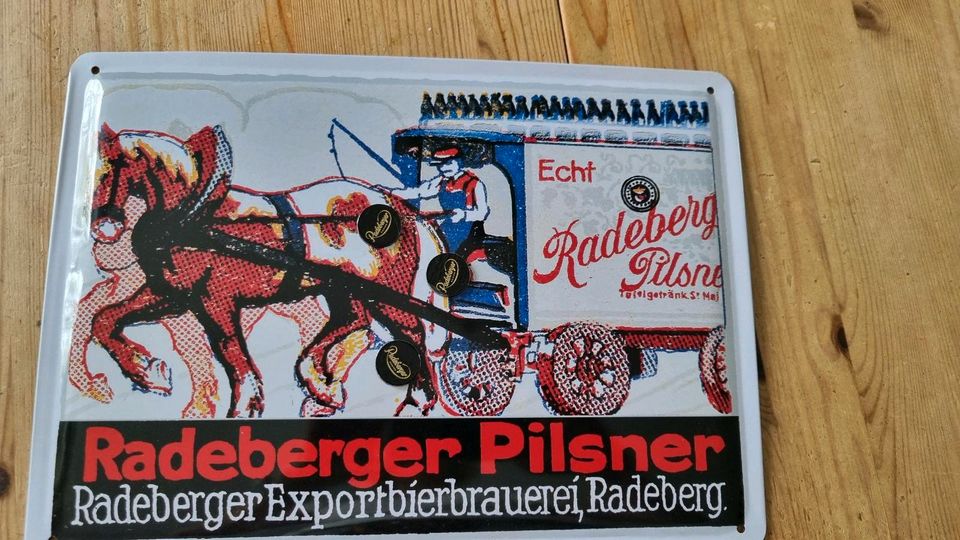 Blech Werbeschild Radeberger in Hochkirch