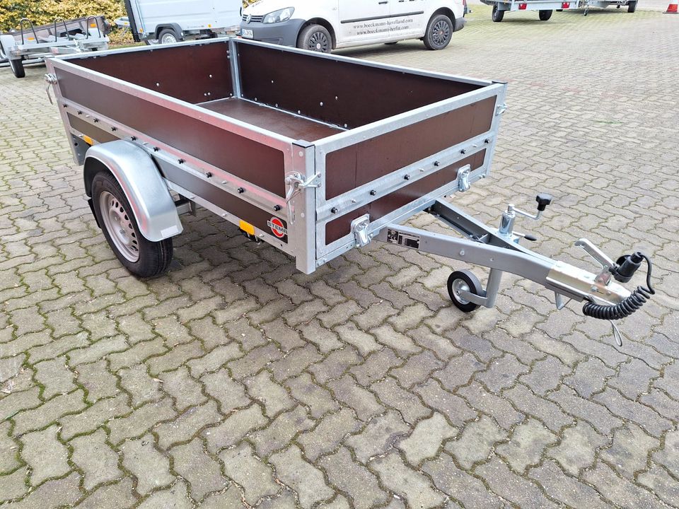 Tieflader STEMA Pkw-Anhänger 750 Kg Holzanhänger Aktion 2x1,15 m in Lutherstadt Wittenberg