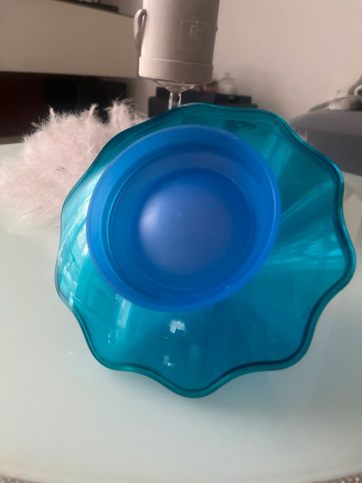 TUPPERWARE C119 ELEGANZIA BONBONNIERE SÜSSIGKEITEN-SCHALE BLAU in Marklohe