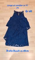 Festliches Kleid Gr 40 dunkelblau Niedersachsen - Hatten Vorschau