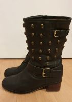 Giudecca Leder-Stiefeletten Gr. 38 Schwarz/Gold Hamburg - Wandsbek Vorschau