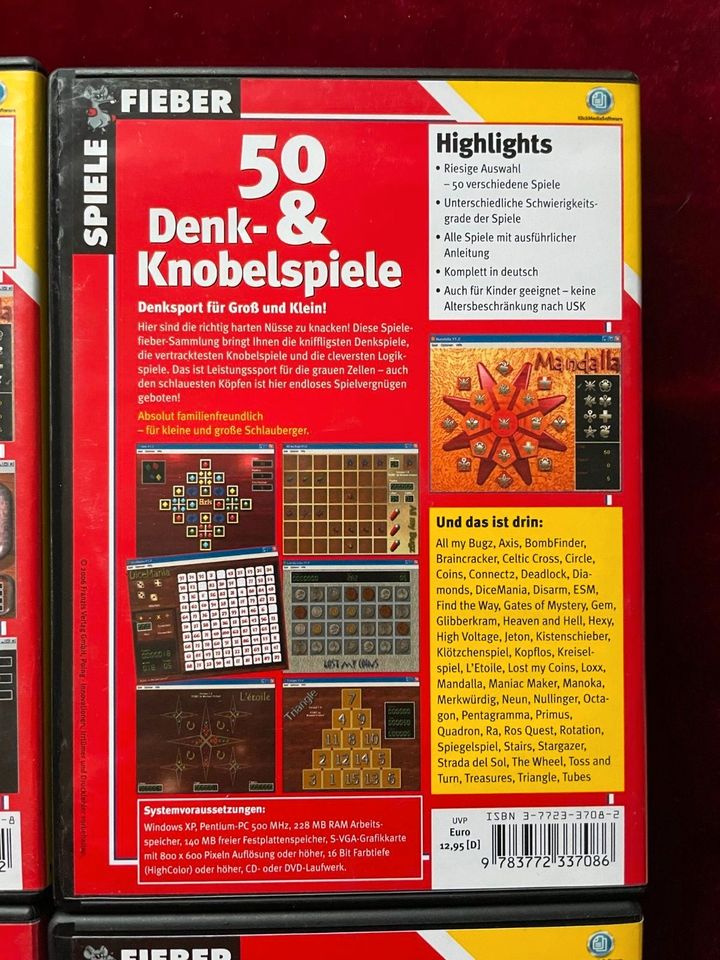 Franzis Die große 100 Spiele-Box Denk- und Knobelspiele Tetrix PC in Lübz