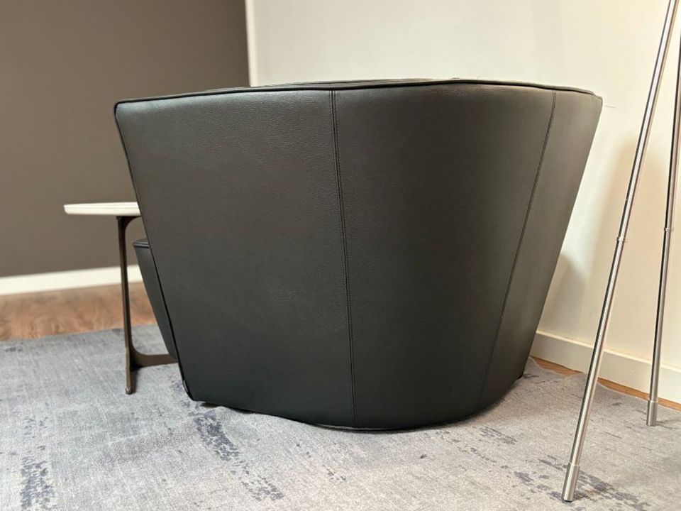 Walter Knoll Sessel Drift Armlehne Links, Leder Schwarz, Drehbar in Rheda-Wiedenbrück