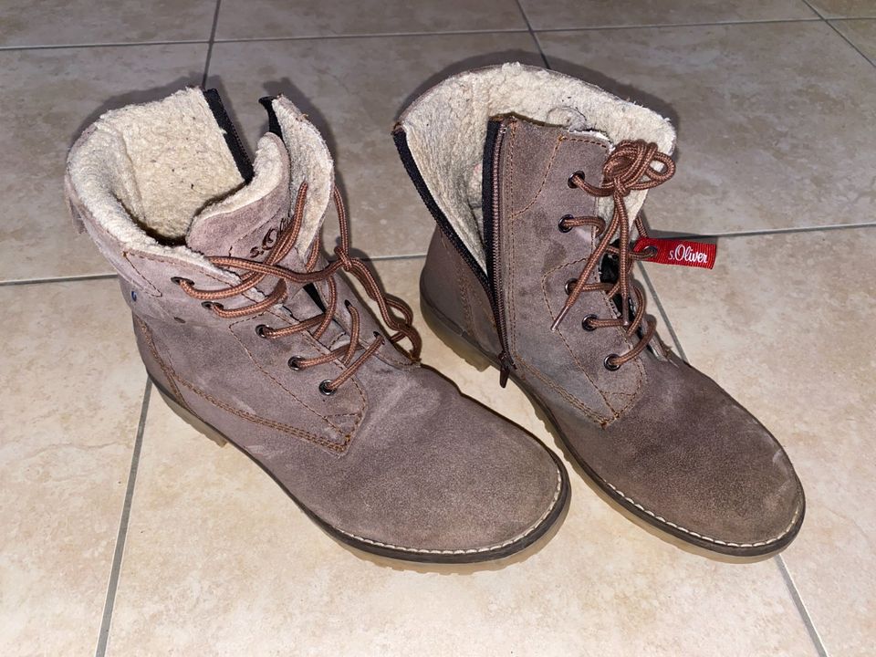 Gr.37 Schuhe Mädchen/Damen Stiefel warm s.Oliver in Obing