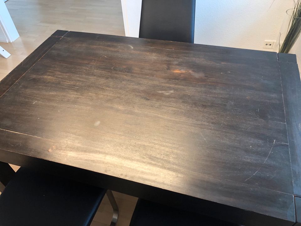 Esstisch dunkel Massivholz Palisander 140cm x 90cm in Fellbach