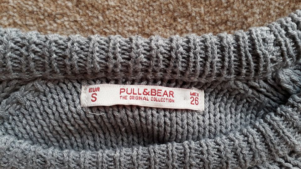 *Strickpullover *Pulli *Pull & Bear *Gr. S/36 *Grau in Briedel