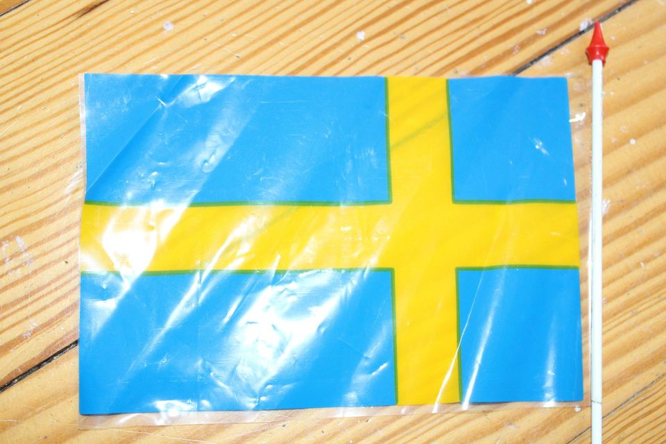 Schweden Flagge Fahne Folie ca. 10x14,5 cm in Heidelberg