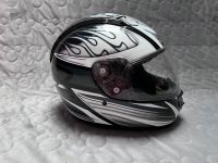 Motorradhelm Dynamics schwarz weiß silber Flammen-Design Niedersachsen - Ritterhude Vorschau