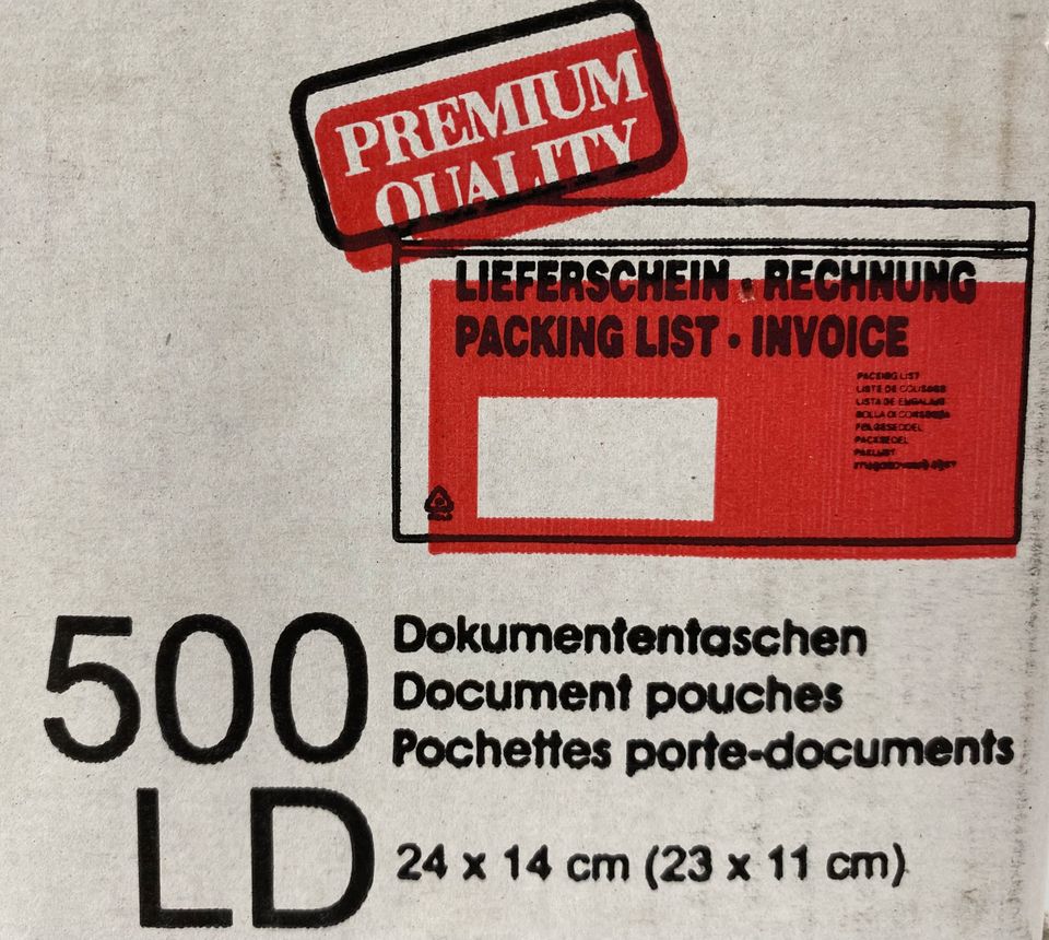 20 500er Boxen UNIPACK Premium Dokumententaschen rot, Großhandelwaren kaufen Restposten Paletten in Tanna