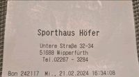 Gutschein Sporthaus Höfer in Wipperfürth im Wert von 220,-€ Nordrhein-Westfalen - Wipperfürth Vorschau