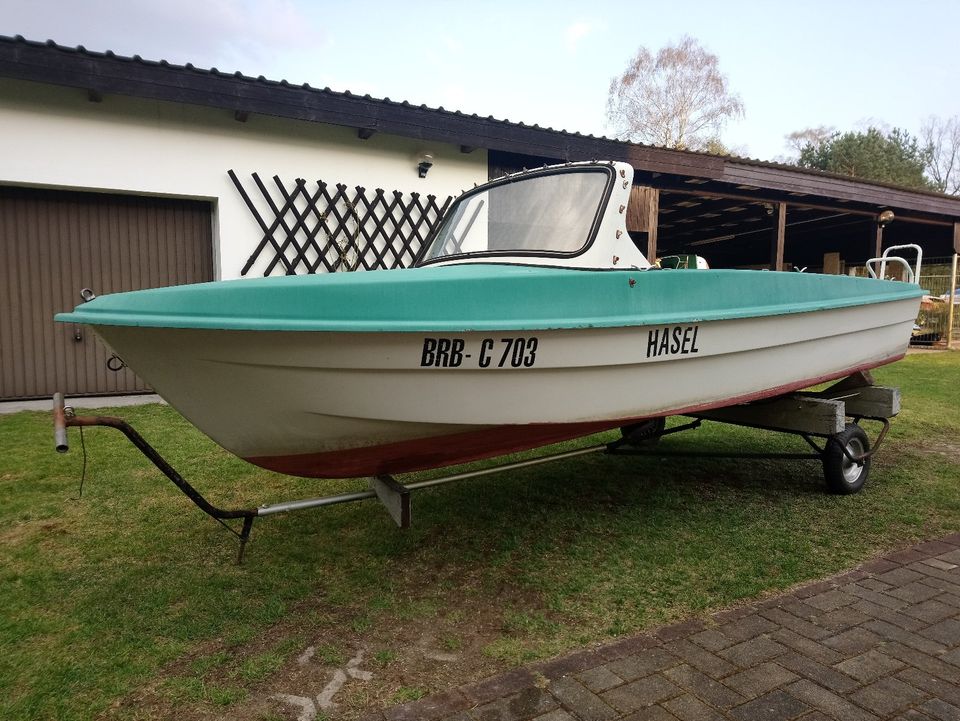 DDR Motorboot Angelboot Badeboot Sportboot Boot Ibis 440x160cm in Kloster Lehnin