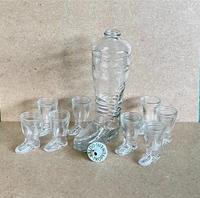 Set Schnapsstiefel/Flasche,Gläser,alt,DDR,Vintage,Retro,Jagd Thüringen - Unterweißbach Vorschau