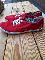 Sneaker Stoff rot Niedersachsen - Nordenham Vorschau