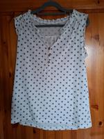 Bluse Bonprix Gr. 38 weiß braun Punkte NEU mit Rüschen Brandenburg - Finsterwalde Vorschau