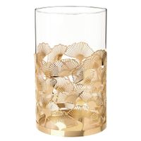 NEU Windlicht Glas Metall Gold Blätter Deko 20 cm groß Hessen - Wiesbaden Vorschau